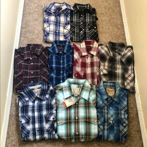 Bundle of 9 Men’s Wetsern Snap Shirts